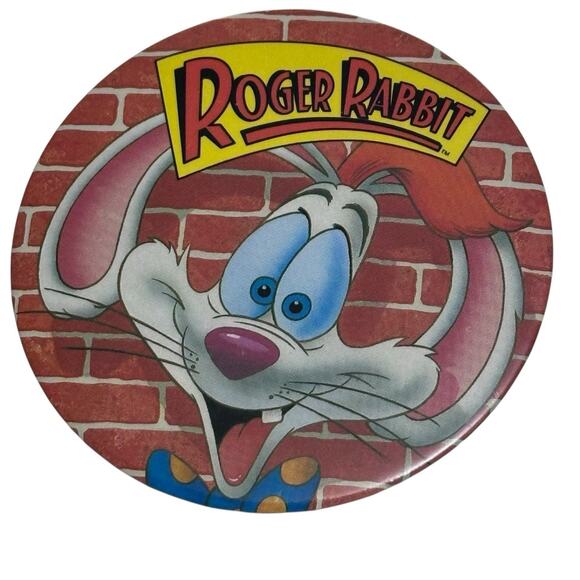 Vintage 1987 Disney Roger Rabbit Pin Button Pin Back The Walt Disney Company - Picture 2 of 6